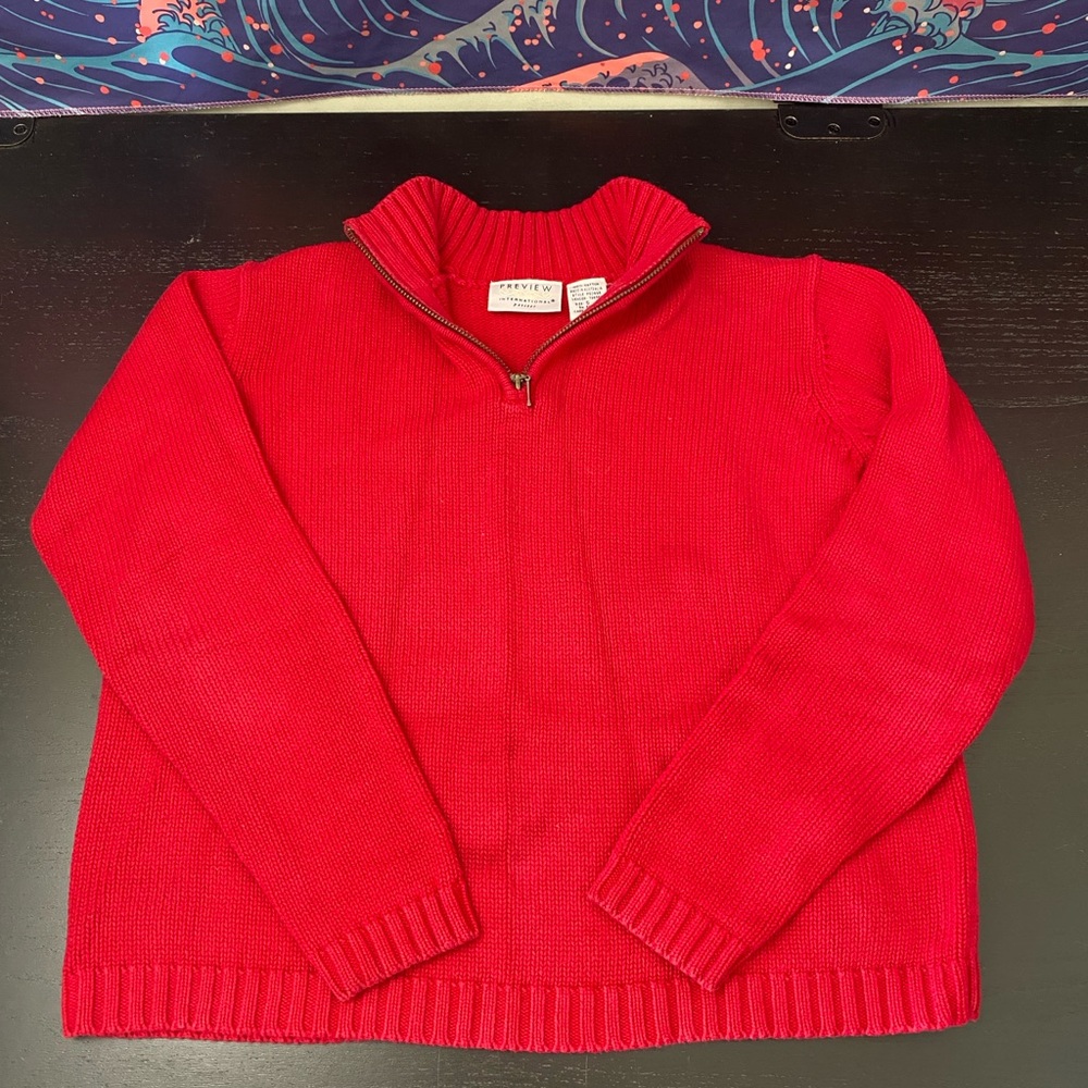 Preview International Vibrant Red Knit Sweater